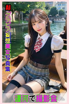 AIグラビア 妄想美女写真集　運河で撮影会