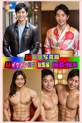 AI妄想写真館 AIイケメン男子総集編Vol.03+Vol.04