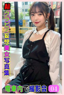 AIグラビア 妄想美女写真集　電車内で撮影会04