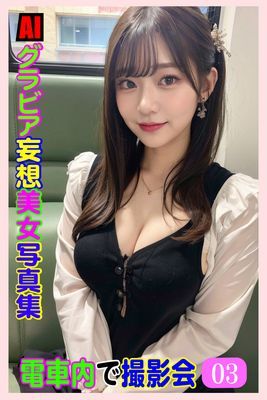 AIグラビア 妄想美女写真集　電車内で撮影会03