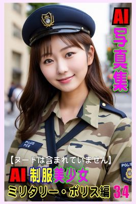 AI写真集　AI制服美少女　ミリタリー・ポリス編34