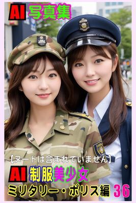 AI写真集　AI制服美少女　ミリタリー・ポリス編36